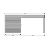 Abri de jardin Potenza 5,94m² en bois traité autoclave 19mm avec terrasse couverte - SOLID Ma boutique